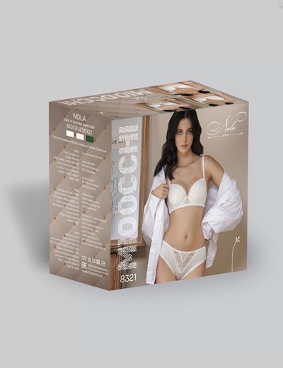 Бюстгальтер балконет Mioocchi NOLA 8321 perla, Цвет: perla (жемчуг), Размеры: 80B, изображение 4