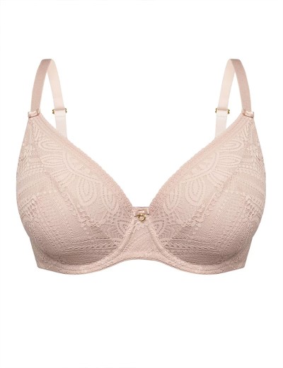 Кружевной бюстгальтер на косточках Mefemi DESIRE M bralette капучино, Цвет: капучино, Размеры: 70J, изображение 8