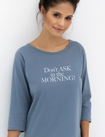 Ночная сорочка из хлопка Sensis MORNING, Цвет: синий, Размеры: L/XL, изображение 2