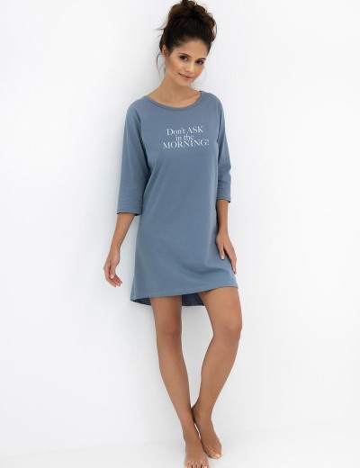 Ночная сорочка из хлопка Sensis MORNING, Цвет: синий, Размеры: L/XL, изображение 3