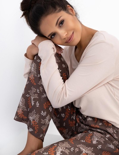 Пижама из вискозы Sensis SHELBY, Цвет: бежевый, Размеры: S, изображение 4