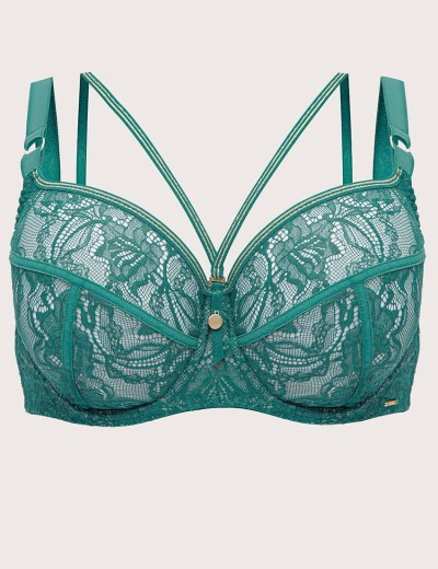 Бюстгальтер кружевной мягкий Alles CHIARA GOLD M зеленый, Цвет: зеленый, Размеры: 70F, изображение 9