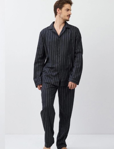 Хлопковая мужская пижама Aruelle CALEB, Цвет: графит, Размеры: L, изображение 2