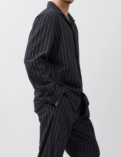 Хлопковая мужская пижама Aruelle CALEB, Цвет: графит, Размеры: L, изображение 4