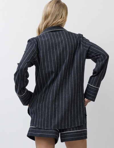 Пижама женская с шортами Aruelle CASEY, Цвет: графит, Размеры: L, изображение 2