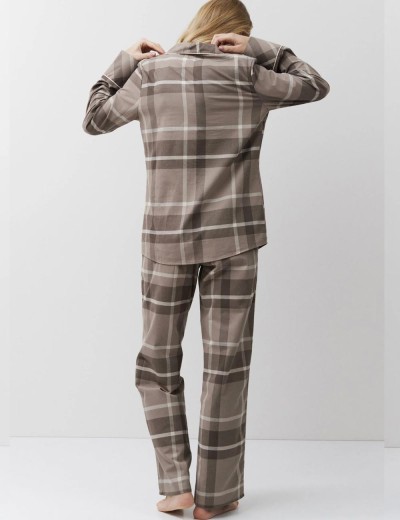 Фланелевая пижама с брюками Aruelle ELODY, Цвет: мокко, Размеры: L, изображение 3