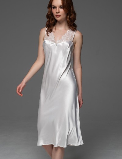 Сорочка с кружевными бретелями Mia-Amore ADELAIDA 4668 белый, Цвет: белый, Размеры: L, изображение 3