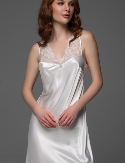 Сорочка с кружевными бретелями Mia-Amore ADELAIDA 4668 белый, Цвет: белый, Размеры: L, изображение 4