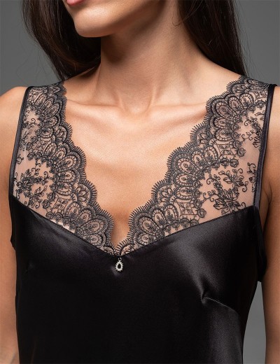 Сорочка с кружевными бретелями Mia-Amore ADELAIDA 4668 черный, Цвет: черный, Размеры: L, изображение 2