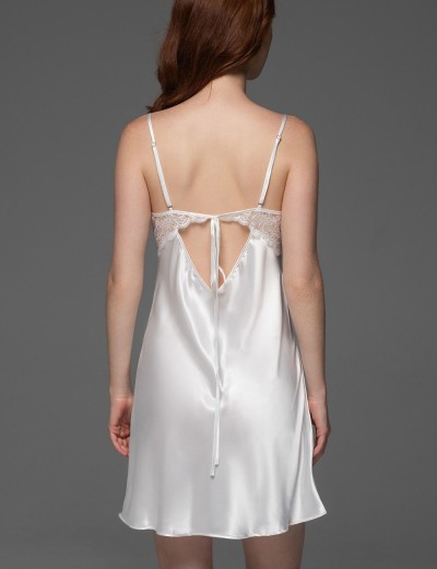 Шёлковая сорочка с завязкой Mia-Amore ADELAIDA 4701 белый, Цвет: белый, Размеры: XL, изображение 2