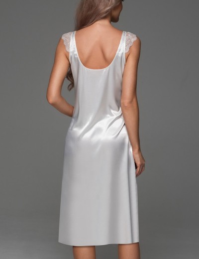 Шёлковая ночная сорочка Mia-Amore ADELAIDA 4707 белый, Цвет: белый, Размеры: M, изображение 2