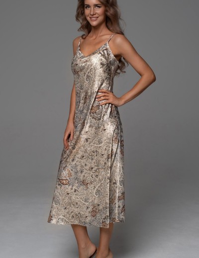 Длинная сорочка на бретелях Mia-Amore LIVIA 4356, Цвет: мультицвет, Размеры: 4XL, изображение 2