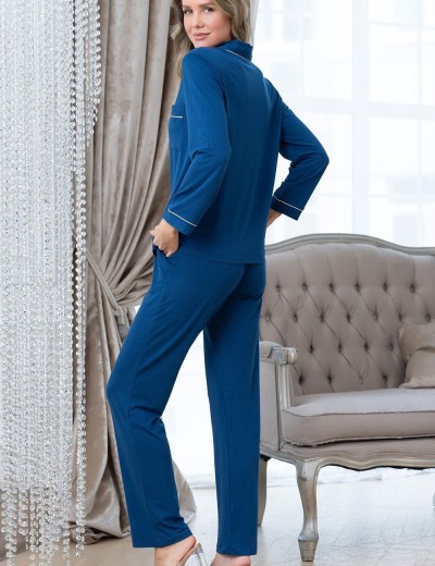 Трикотажная пижама Mia-Amore MARIA 1726 синий, Цвет: синий, Размеры: M, изображение 3