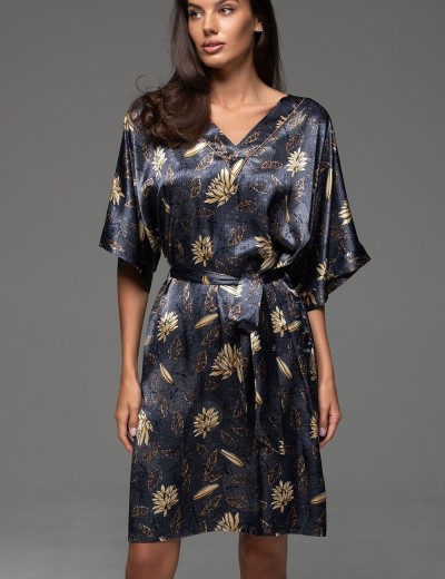 Туника шёлковая Mia-Amore MARYGOLD 4697, Цвет: темно-синий, Размеры: 4XL/5XL, изображение 4