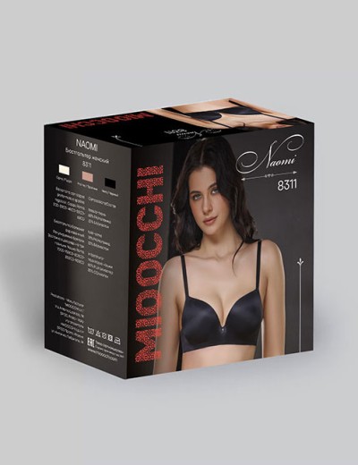 Гладкий формованный бюстгальтер Mioocchi NAOMI 8311 cipria, Цвет: cipria (пудровый), Размеры: 75B, изображение 3