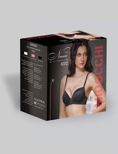 Бюстгальтер с гелевым пуш-ап Mioocchi NAOMI 8312 nero, Цвет: nero (черный), Размеры: 75A, изображение 5