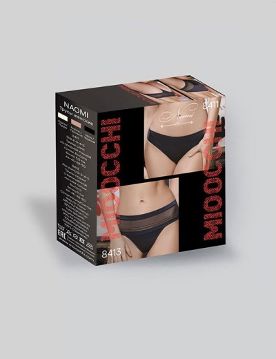 Трусы слипы Mioocchi NAOMI 8411 nero, Цвет: nero (черный), Размеры: S, изображение 5