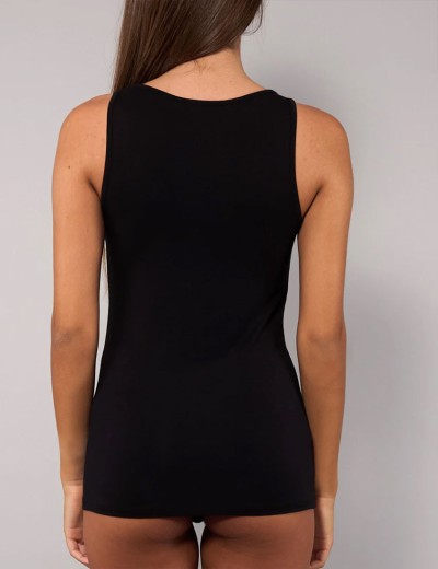 Майка из модала широкие бретели Sielei TODAY 6004 nero, Цвет: nero (черный), Размеры: L, изображение 3