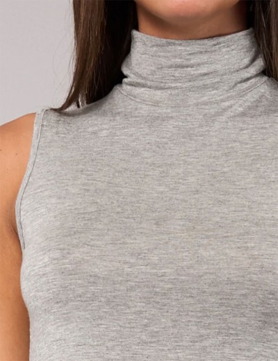 Майка с высоким воротом Sielei TODAY 6006 grigio melange, Цвет: grigio melange (серы, Размеры: S, изображение 2