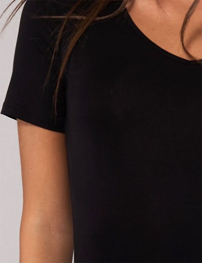 Женская футболка из модала Sielei TODAY 6008 nero, Цвет: nero (черный), Размеры: L, изображение 3