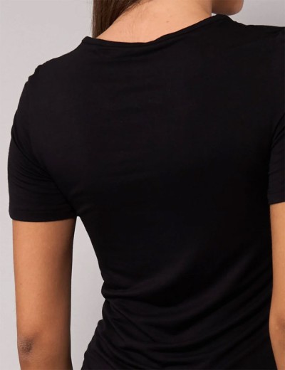 Женская футболка из модала Sielei TODAY 6008 nero, Цвет: nero (черный), Размеры: L, изображение 4