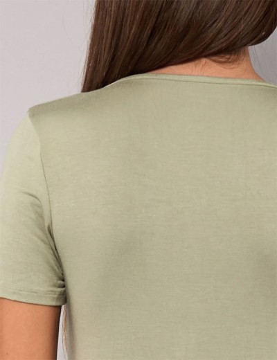 Женская футболка из модала Sielei TODAY 6008 verde militare, Цвет: verde militare (зелё, Размеры: L, изображение 5