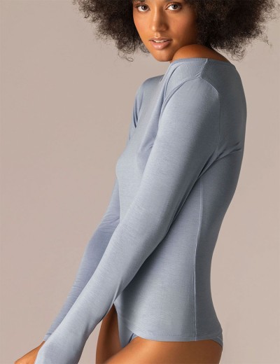 Кофта с вырезом-лодочкой Sielei TODAY 6014 denim, Цвет: denim (джинсовый), Размеры: L, изображение 2