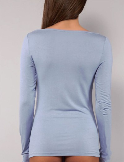 Кофта с вырезом-лодочкой Sielei TODAY 6014 denim, Цвет: denim (джинсовый), Размеры: L, изображение 6