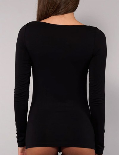 Кофта с вырезом-лодочкой Sielei TODAY 6014 nero, Цвет: nero (черный), Размеры: S, изображение 2