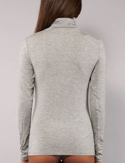 Водолазка из модала Sielei TODAY 6020 grigio melange, Цвет: grigio melange (серы, Размеры: L, изображение 3