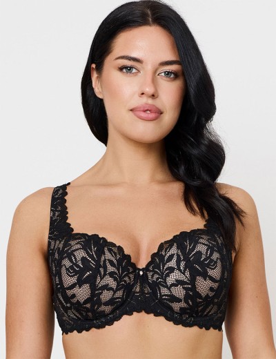 Бюстгальтер балконет тюльпан Subtille BELLA BLACK NEW full cup, Цвет: черный, Размеры: 100E, изображение 3