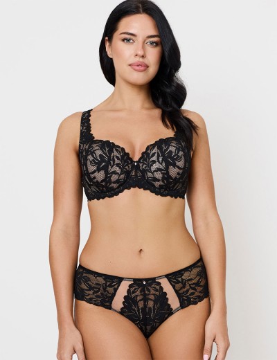 Кружевные трусы бразилиана Subtille BELLA BLACK NEW brazilian, Цвет: черный, Размеры: M, изображение 3