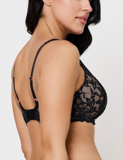 Бюстгальтер балконет тюльпан Subtille BELLA BLACK NEW full cup, Цвет: черный, Размеры: 100E, изображение 2