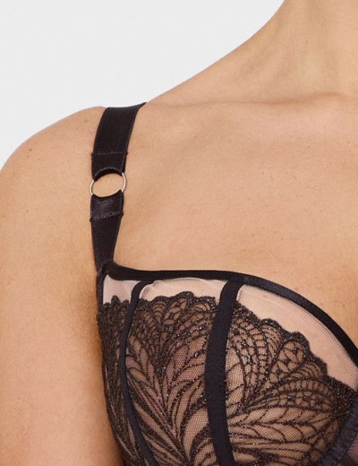 Мягкий бюстгальтер балконет Subtille SILVIA CHOCO balconette soft, Цвет: шоколадный, Размеры: 75E, изображение 4