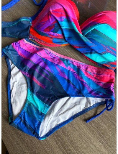 Яркий купальник с регулируемыми плавками Jolidon FJ43I мультиколор, Цвет: мультиколор, Размеры: 80F, изображение 3