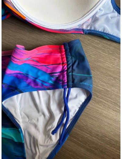 Яркий купальник с регулируемыми плавками Jolidon FJ43I мультиколор, Цвет: мультиколор, Размеры: 80F, изображение 5