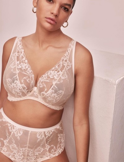 Кружевные высокие стринги Alles SUBLIME stringi beige, Цвет: бежевый, Размеры: S, изображение 3