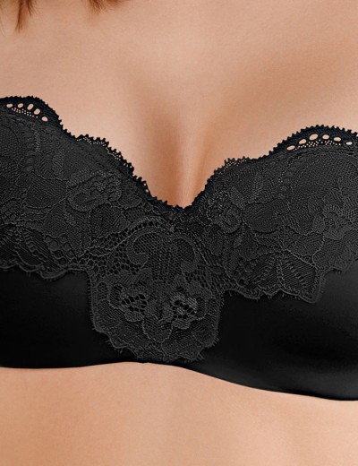 Бюстгальтер бандо пуш-ап Amelie MILANA 2317 черный, Цвет: черный, Размеры: 80C, изображение 3