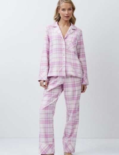 Фланелевая женская пижама Aruelle FABIOLA, Цвет: лаванда, Размеры: L, изображение 2
