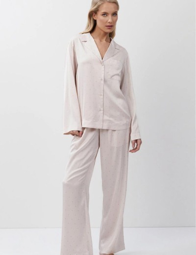 Атласная пижама с брюками Aruelle GILIAN, Цвет: светло-розовый, Размеры: XS, изображение 6