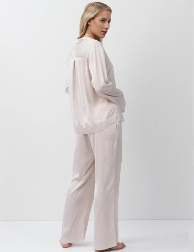 Атласная пижама с брюками Aruelle GILIAN, Цвет: светло-розовый, Размеры: XS, изображение 7