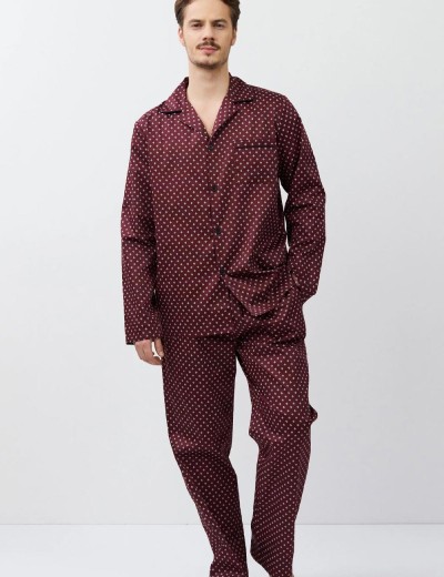 Пижама мужская хлопок Aruelle GRANT, Цвет: бордовый, Размеры: L, изображение 2