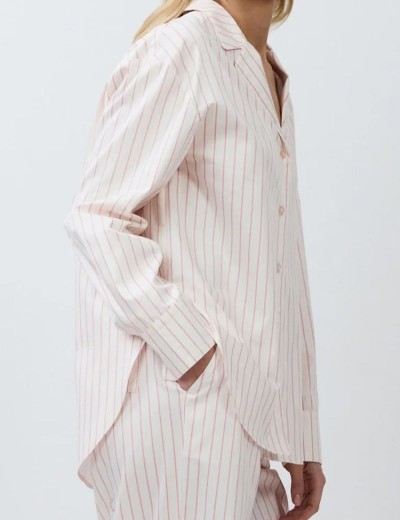 Хлопковая пижама с брюками Aruelle ZEPHYR, Цвет: кремовый/розовый, Размеры: XS, изображение 4