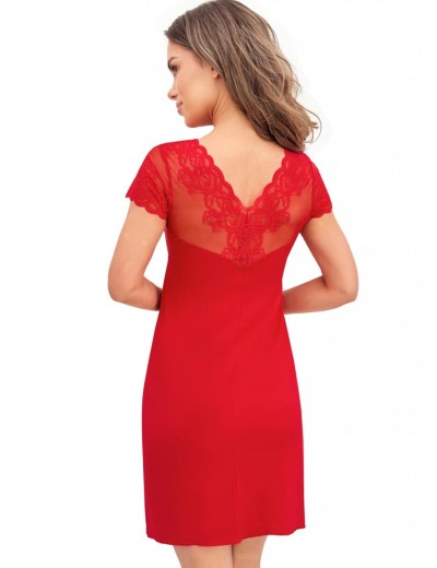 Сорочка с кружевным верхом Donna IVANA nightdress red, Цвет: красный, Размеры: L, изображение 3 Сорочка с кружевным верхом Donna IVANA nightdress red, Цвет: красный, Размеры: L, изображение 3