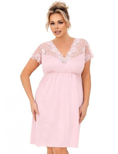 Сорочка из вискозы Donna LIVIA PLUS powder pink, Цвет: светло-розовый, Размеры: 3XL Сорочка из вискозы Donna LIVIA PLUS powder pink, Цвет: светло-розовый, Размеры: 3XL