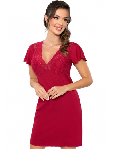 Сорочка с короткими рукавами Donna LUIZA nightdress burgundy new, Цвет: бордовый, Размеры: L Сорочка с короткими рукавами Donna LUIZA nightdress burgundy new, Цвет: бордовый, Размеры: L