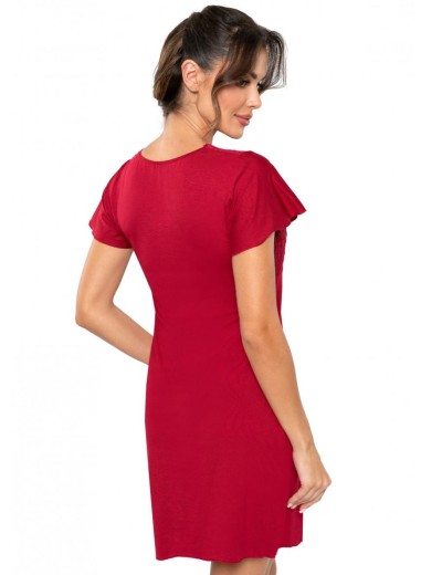 Сорочка с короткими рукавами Donna LUIZA nightdress burgundy new, Цвет: бордовый, Размеры: L, изображение 2 Сорочка с короткими рукавами Donna LUIZA nightdress burgundy new, Цвет: бордовый, Размеры: L, изображение 2