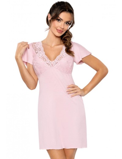 Сорочка с короткими рукавами Donna LUIZA nightdress powder pink new, Цвет: розовый, Размеры: L, изображение 2 Сорочка с короткими рукавами Donna LUIZA nightdress powder pink new, Цвет: розовый, Размеры: L, изображение 2
