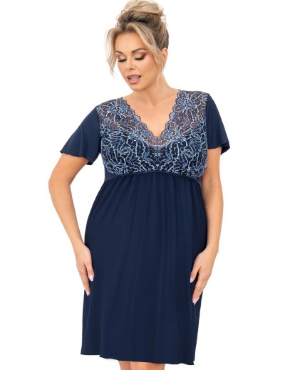 Сорочка из вискозы Donna MELANIA nightdress PLUS dark blue, Цвет: темно-синий, Размеры: 3XL Сорочка из вискозы Donna MELANIA nightdress PLUS dark blue, Цвет: темно-синий, Размеры: 3XL
