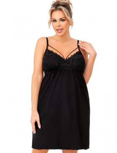 Ночная сорочка Donna SYLVIA nightdress PLUS black, Цвет: черный, Размеры: 3XL Ночная сорочка Donna SYLVIA nightdress PLUS black, Цвет: черный, Размеры: 3XL